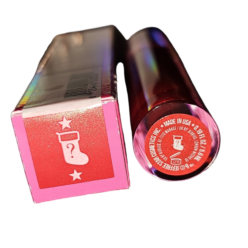 Jeffree Star Christmas Mystery Shade “?” Stocking Red Liquid Velour Lipstick - Picture 3 of 4